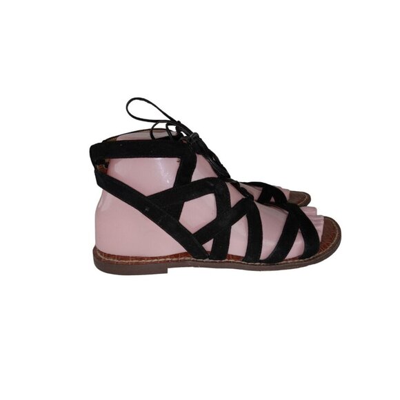 Sam Edelman Womens Gemma Gladiator Sandals Black Ankle Strap Flat Heel sz 7 - Picture 1 of 10
